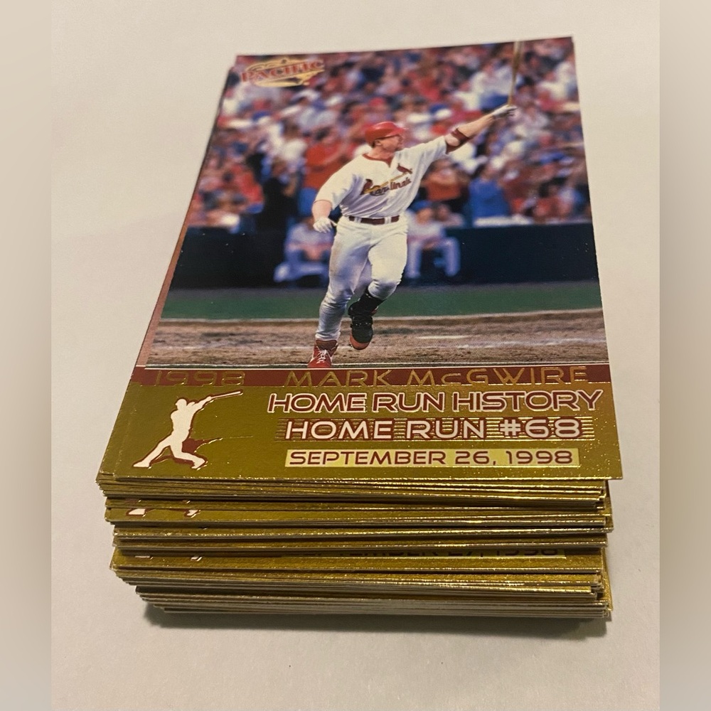 Mark McGuire/Sammy Sosa 1998 Pacific Baseball Card 72 card set Home Run History